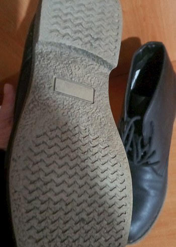 Siyah Deri Erkek Bot, Tokalı, Ofis Tarzı - Görsel 6