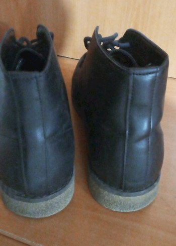 Siyah Deri Erkek Bot, Tokalı, Ofis Tarzı - Görsel 8