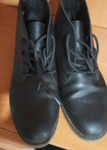 Siyah Deri Erkek Bot, Tokalı, Ofis Tarzı - Görsel 11