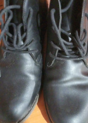 Siyah Deri Erkek Bot, Tokalı, Ofis Tarzı - Görsel 3