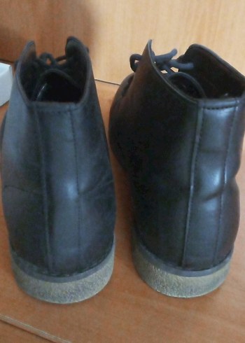 Siyah Deri Erkek Bot, Tokalı, Ofis Tarzı - Görsel 9