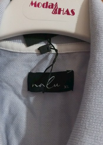 mavi Pamuklu Kısa Kollu Polo Tişört - Görsel 5