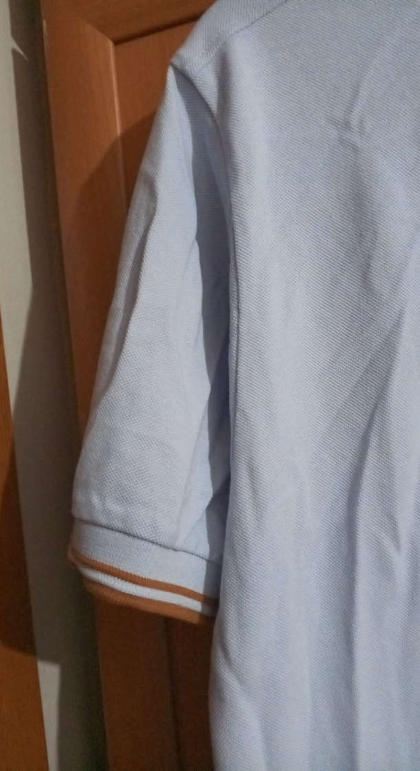 mavi Pamuklu Kısa Kollu Polo Tişört - Görsel 3