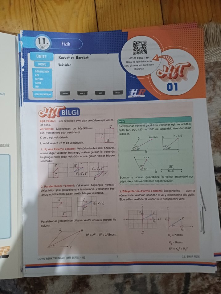 11. Sınıf Fizik Soru Bankası - HİT - Görsel 2