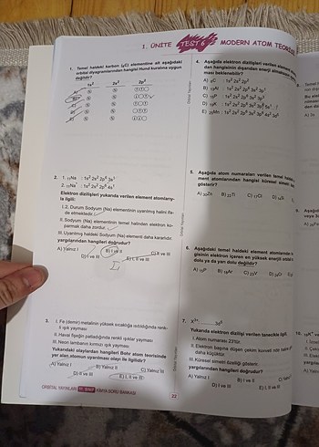 Orbital 11. Sınıf Kimya Soru Bankası - Görsel 2
