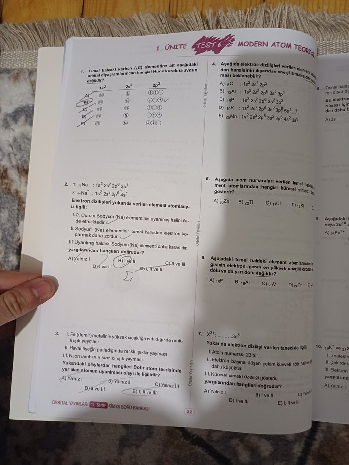 Orbital 11. Sınıf Kimya Soru Bankası - Görsel 2