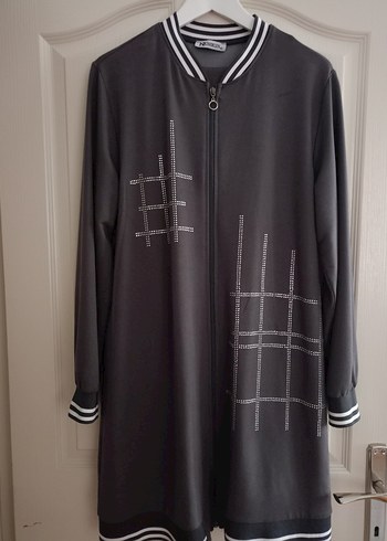 Uzun Gri Kadın Spor pantolonlu Takım - Görsel 2