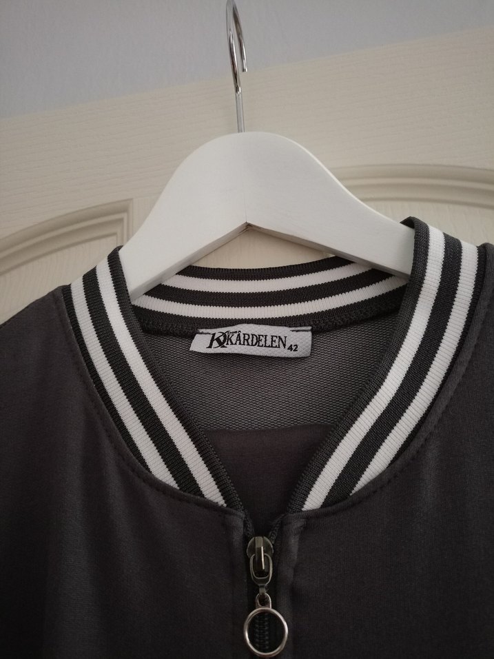 Uzun Gri Kadın Spor pantolonlu Takım - Görsel 3