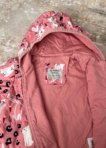 Lcw Kapüşonlu Pembe Bebek Tulumu - Görsel 3
