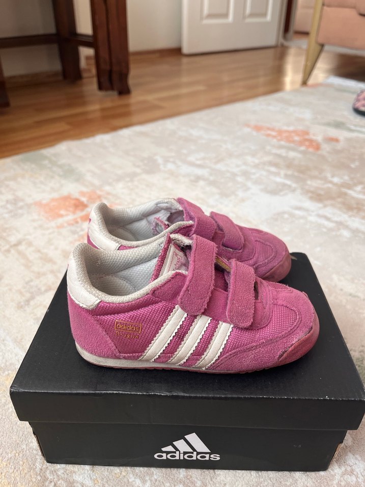 Kız Çocuk Pembe Adidas Spor Ayakkabı - Görsel 3