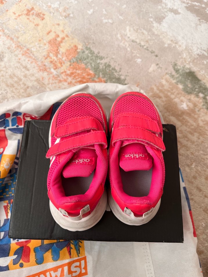 Kız Çocuk Pembe Adidas Spor Ayakkabı - Görsel 4