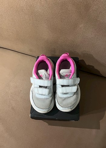 Kız Çocuk Gri-Pembe Cırt Cırtlı Spor Ayakkabı - Görsel 5