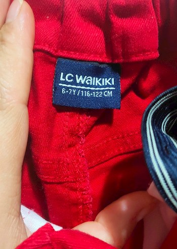 Çocuk Kırmızı Dar Kesim Fermuarlı Pantolon - Görsel 2