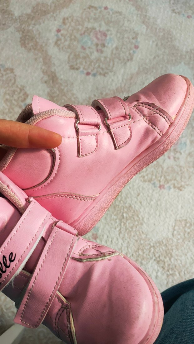 Pembe Tokalı Kız Çocuk Spor Ayakkabı - Görsel 3