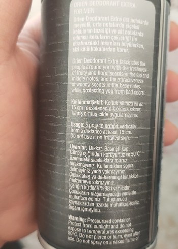 Orien E Xtra Erkek Roll-On Deodorant Gri - Görsel 3