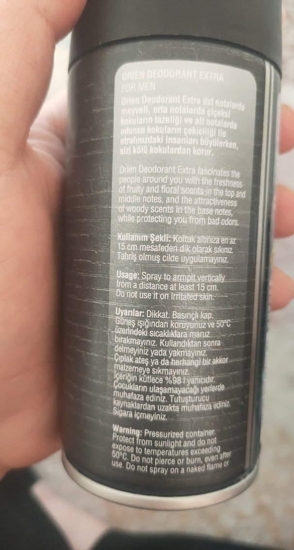 Orien E Xtra Erkek Roll-On Deodorant Gri - Görsel 3