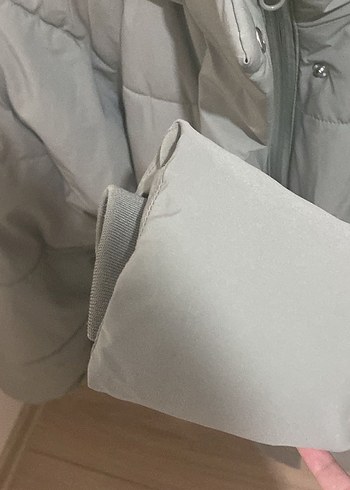 Gri Kadın Midi Kışlık Mont - Görsel 3