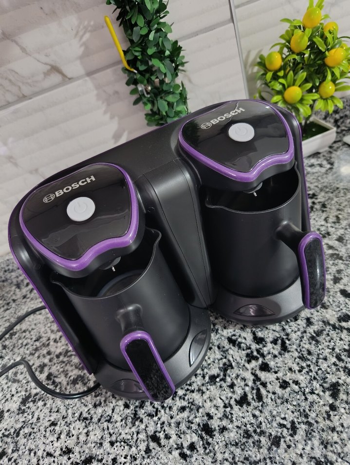 Mor Renkli Çift Kapaklı Kahve Makinesi - Görsel 2