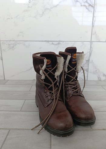 Deri Kahverengi Kadın Botlar, Tokalı, Topuklu - Görsel 2