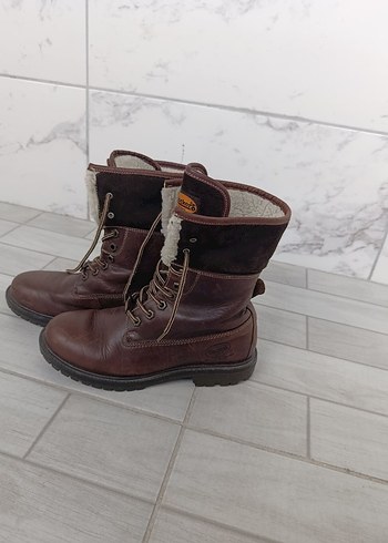 Deri Kahverengi Kadın Botlar, Tokalı, Topuklu - Görsel 3