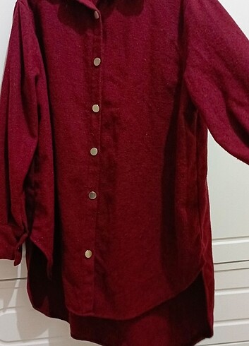 Bordo gömlek tunik 