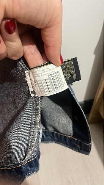 Mavi jean ceket - Görsel 4