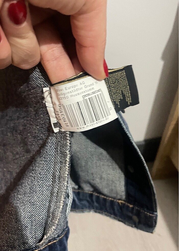 Mavi jean ceket - Görsel 4