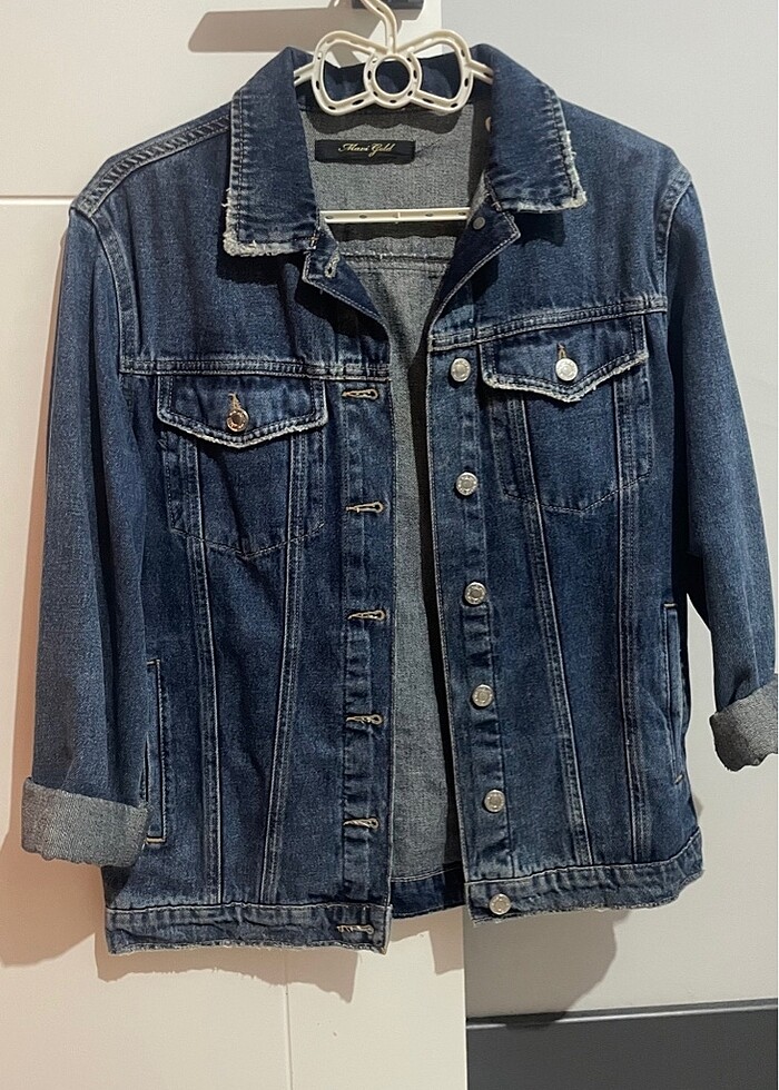 Mavi jean ceket - Görsel 2