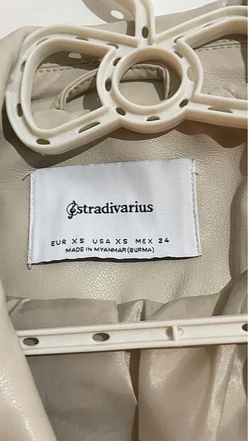 Stradivarius deri ceket oversize - Görsel 5