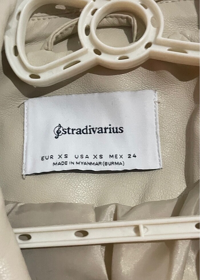 Stradivarius deri ceket oversize - Görsel 5