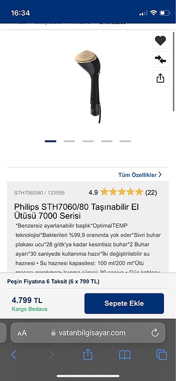 Taşınabilir el ütüsü - Görsel 6