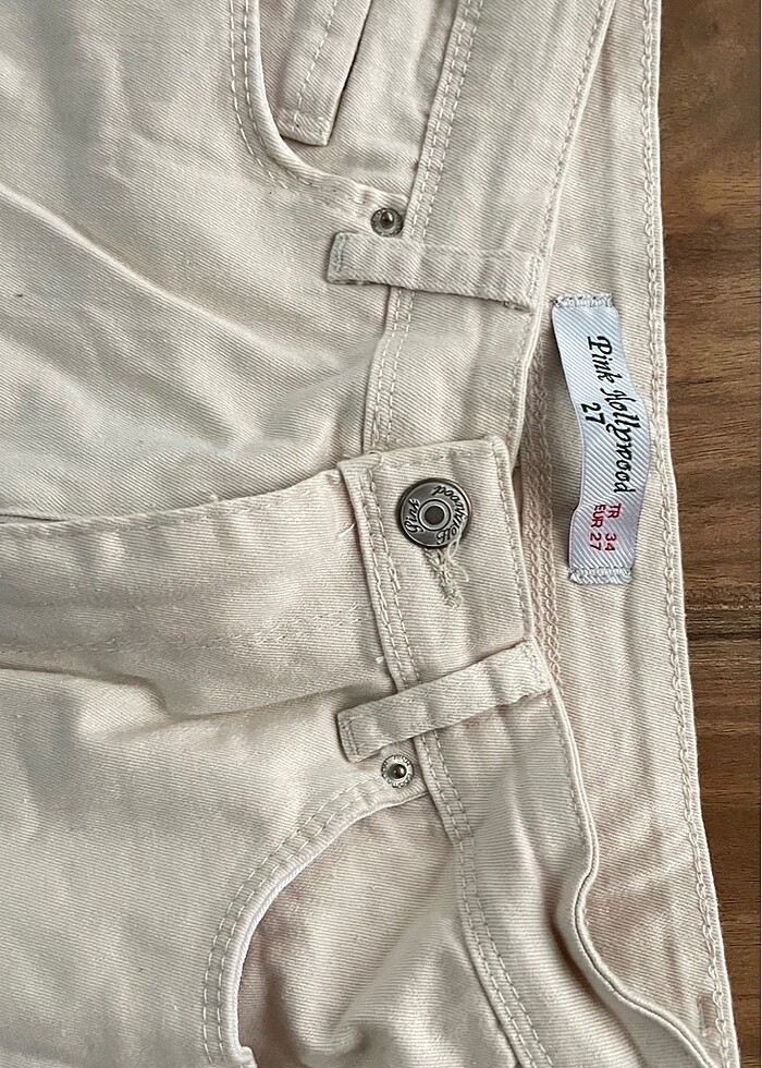 Krem jean dar paça - Görsel 2