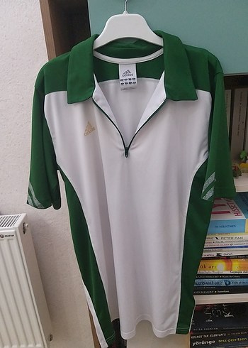 Yeşil Fermuarlı Kısa Kollu Erkek Spor Tişörtü