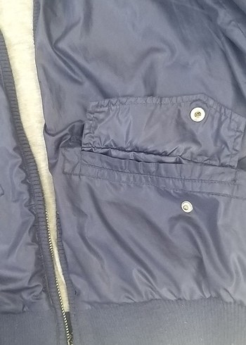 Guess GUESS Erkek Mavi Kapüşonlu Rüzgarlık