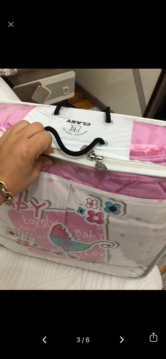 Pembe Baskılı Bebek Uyku Seti - Görsel 2