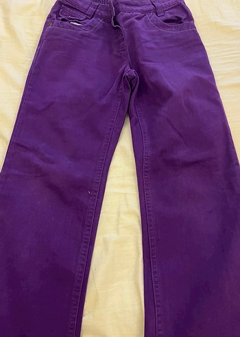 Mor kiz Çocuk Bol Kesim Pantolon - Görsel 4