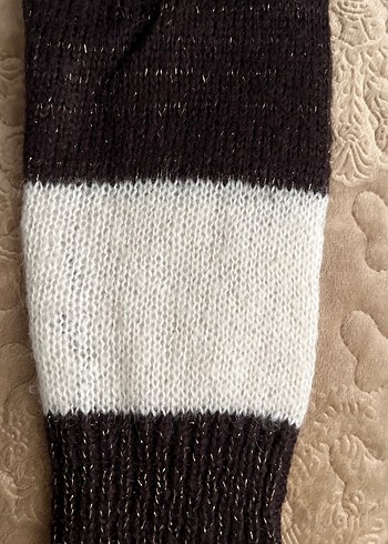 Boğazlı Çizgili Kadın Triko Kazak - Görsel 4