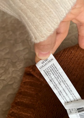 Bohem Kahverengi Örgü Kadın Kazak - Görsel 5