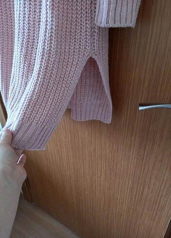 universal Beden pembe Renk Toz pembe Kalın Örme Kazak