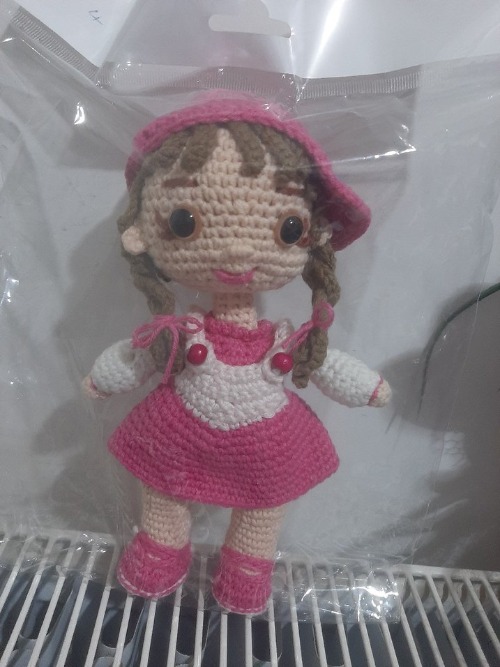 El Örgüsü Pembe Bebek Oyuncak - Görsel 3