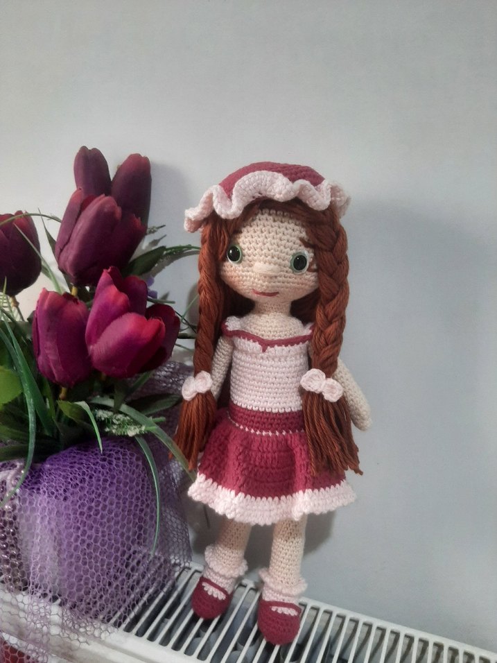 Pembe Örgü Bebek - Görsel 2