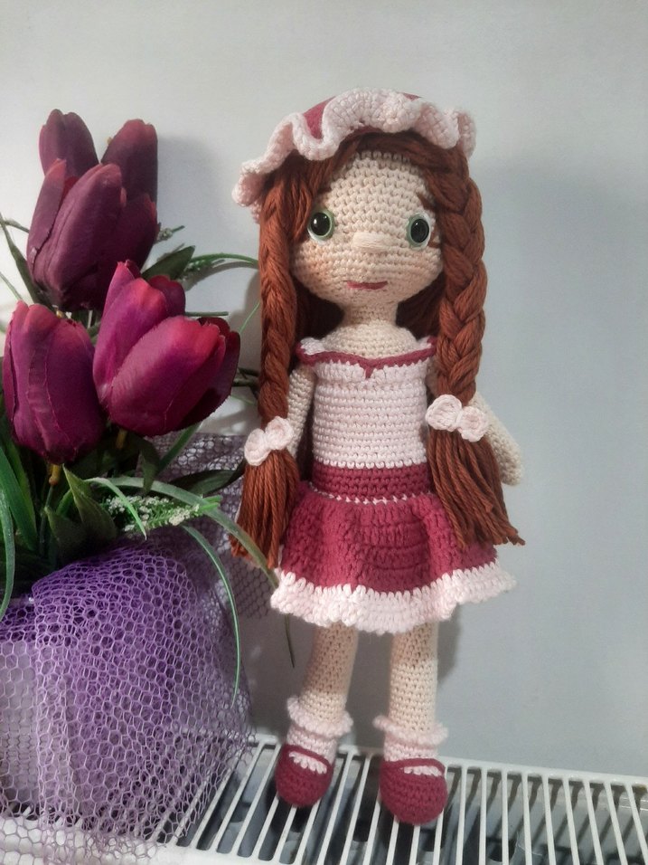 Pembe Örgü Bebek - Görsel 4