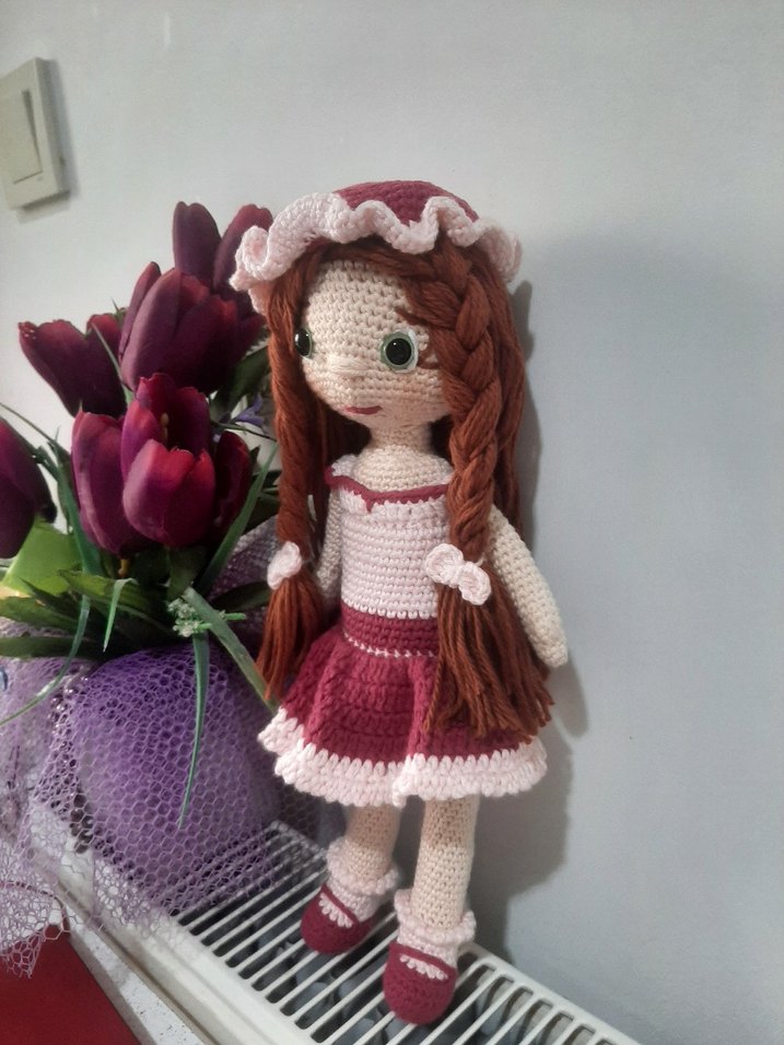 Pembe Örgü Bebek - Görsel 3