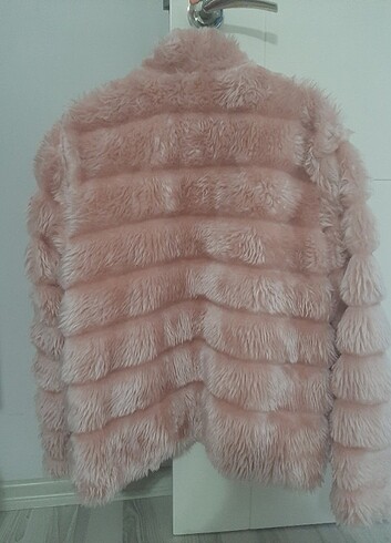  Mont,kaban,ceket,pembe mont ,peluş mont, peluş pembe mont,tüylü - Görsel 2