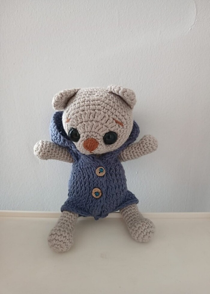 Amigurumi ayıcık,bebek,,tulumlu bebek ayıcık,oyuncak,ayı - Görsel 2