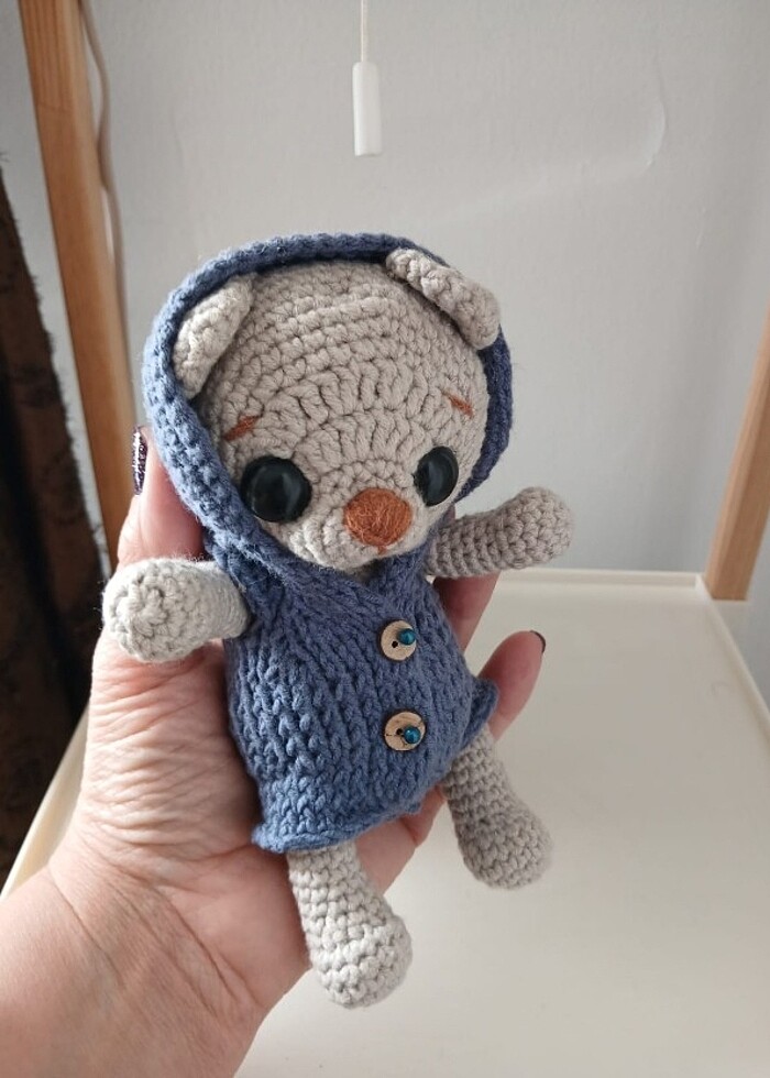 Amigurumi ayıcık,bebek,,tulumlu bebek ayıcık,oyuncak,ayı - Görsel 3