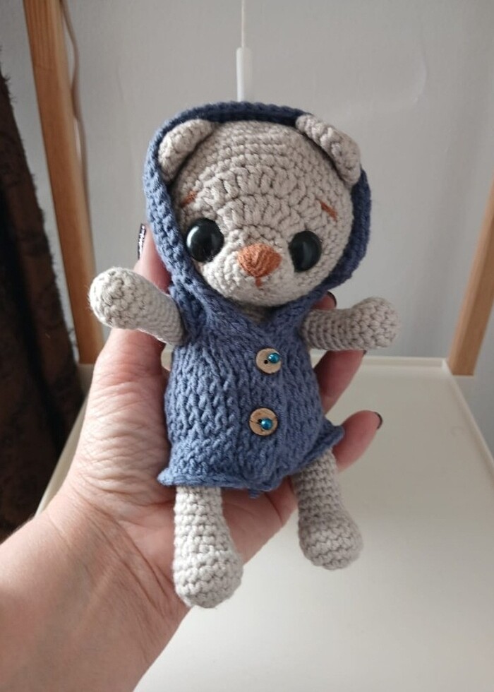 Amigurumi ayıcık,bebek,,tulumlu bebek ayıcık,oyuncak,ayı - Görsel 5