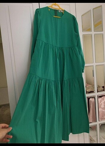 MODEST YEŞİL ELBİSE