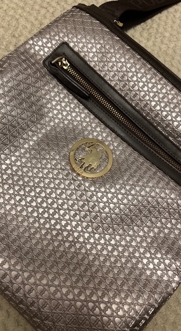 Yılan Desenli Bej Kadın Çapraz Çanta - Görsel 2