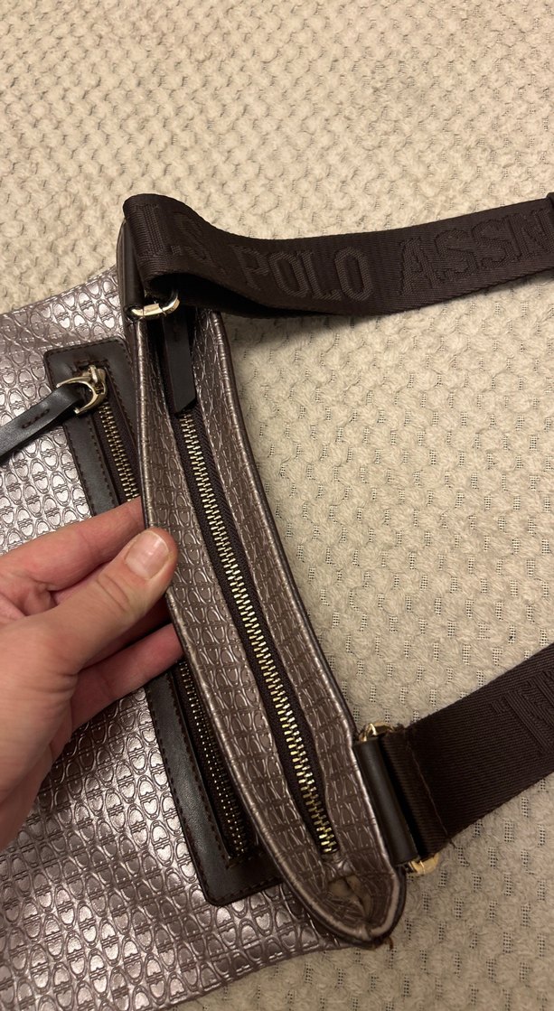 Yılan Desenli Bej Kadın Çapraz Çanta - Görsel 3